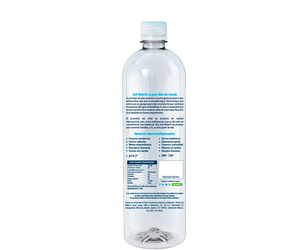 Zoe Water 900ml.